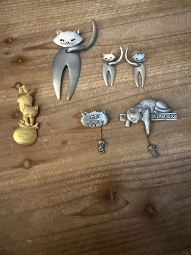 Vintage jonette jewelry cat - jonette,