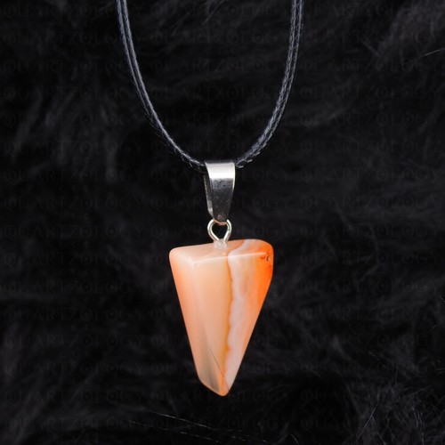 Carnelian necklace pendant - carnelian,