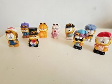 Garfield Cat RARE set of 9 Figures/Pencil Toppers Vintage R  Dakin Toy Figurine