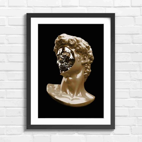 Gold skull classical - gold,