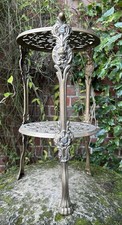 Vintage Beautiful Old Brass Cherub Putti Side Table Display Plinth Pot Stand Art