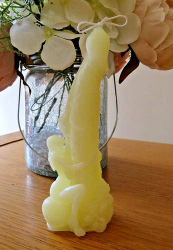 Handmade cream scented candle - scented,
