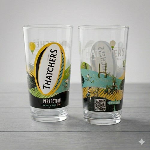 Thatchers pint glass 20oz - glass,