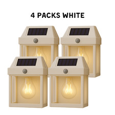 Solar Wall Light Outdoor Garden Lamp with PIR Motion Sensor & Security Lantern