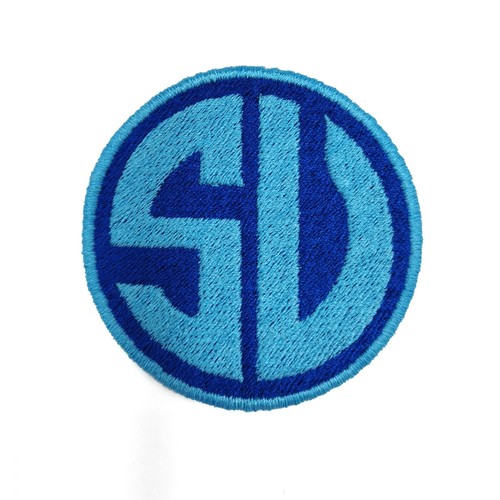 Embroidered monogram patch - monogram,