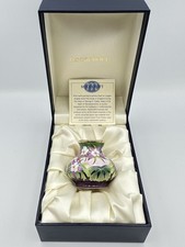 Boxed Moorcroft enamel bulbous