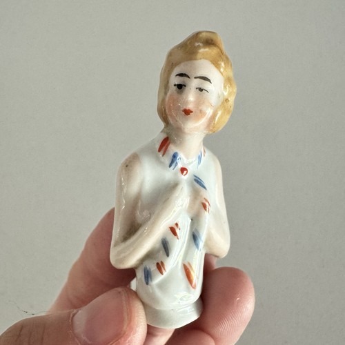Vintage porcelain half - half, doll