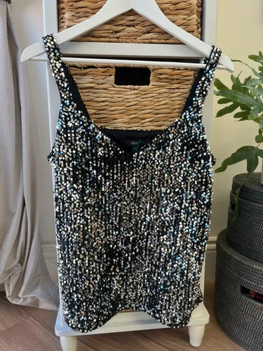 Next silver black sequin - next,