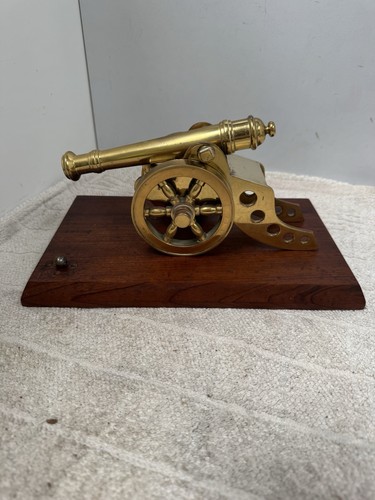 Vintage brass cannon - cannon, 10”