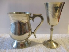 Brass Tankard & Goblet