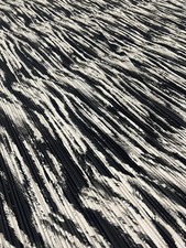 Black White Mix Plisse Pleated