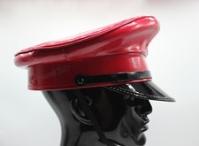 Military Red Fetish Cap Hat