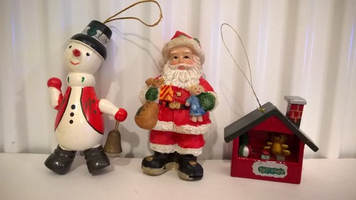 Father christmas with snowman - with,