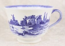 Royal Doulton Norfolk small tea cup in blue & white windmill 2.5 inches tall