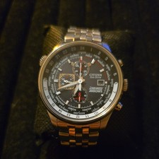 Citizen Men’s Eco-drive Red Arrows World Time Chrono Bracelet Watch CA0080-54E