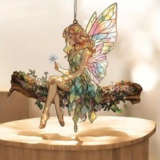 Fairy Suncatcher Window Hanging Gift Acrylic Stained Glass Butterfly Decoration