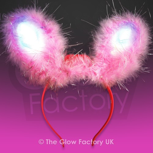 Led flashing bunny ears light - led,