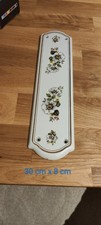 Vintage Floral Staffordshire Ceramic Door Finger Plates - beautiful condition 