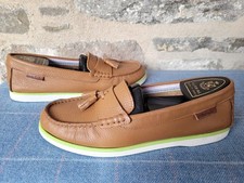 Moshulu Leather Slip-on  Boat Shoes Loafers Meanporth 430 Mens Uk Size 9 Brown