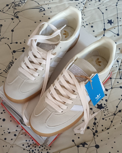 Beige white adidas - beige,
