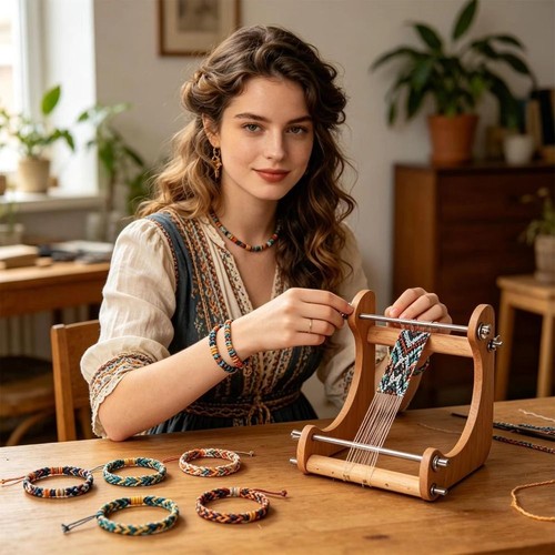 Beading making rack wooden - beading,