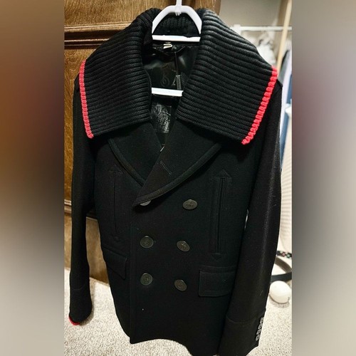 New burberry men peacoat - new, men's