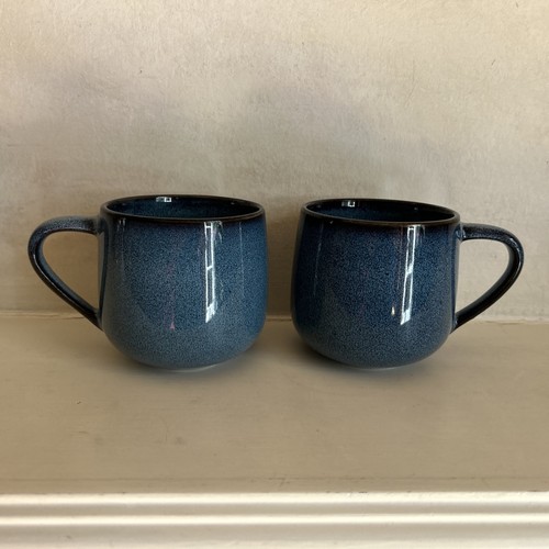 Two blue ceramic - blue,