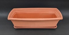 Stewart Balconniere Terracotta Trough | Garden Pot Box Planter | Plastic | 50 cm