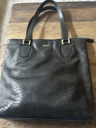Biba black textured - biba, leather