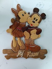 Wooden Intarsia Mickey Minnie