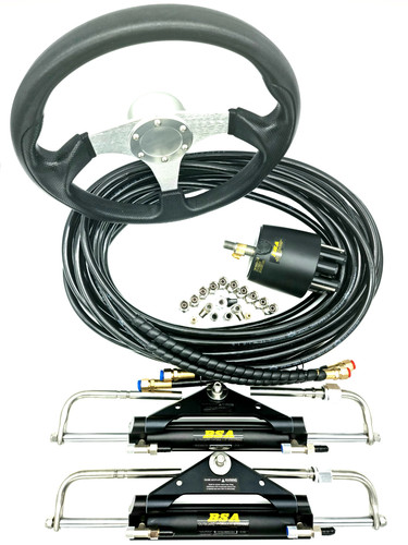 Twin hydraulic boat steering - hydraulic,