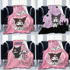 3D Cartoon Cute Kuromi Print Series Sleeping Blanket, Sofa Bed Sheet Blanket