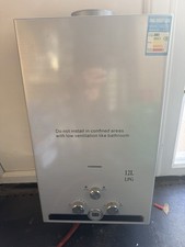 12L Portable Instant Gas Hot Water Heater for Caravan, Horse, LPG Camp Shower