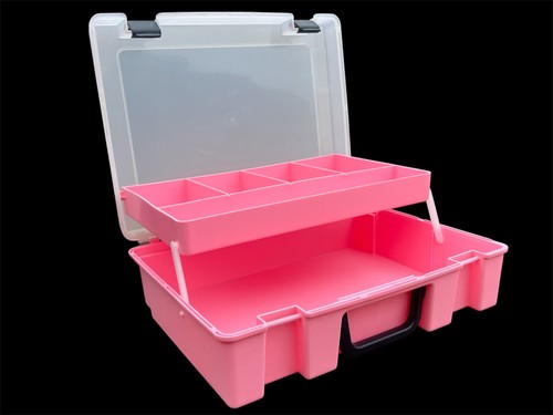 Pink plastic hobby case - plastic,