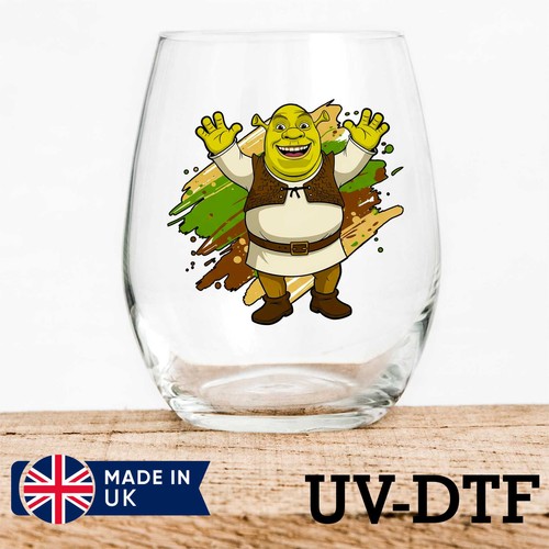 Shrek 8pcs dtf stickers - shrek, uv