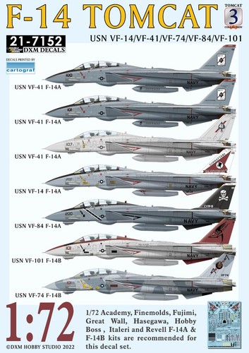 Dxm 14 tomcat - 1/72, f-14