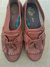 Tan Brown Leather woman’s Shoes size SMALL EU42  Made In ?? Denmark
