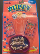 Vintage 1994 Puppy In My Pocket Blanche And Poodle Puppies Hasbro Toy Set New
