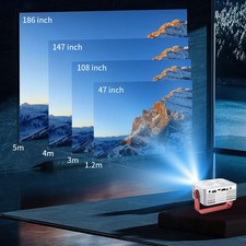 LED Movie Projector 1080P Small Projector 360 Deg Rotation For Laptop PC For TV