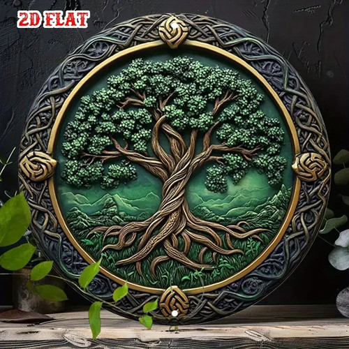 Beautiful celtic green tree - green, of