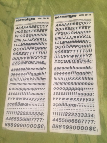 Normatype instant lettering - normatype,