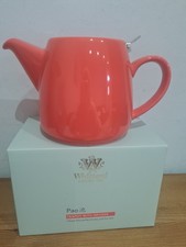 Whittard Chelsea Pao Teapot with Infuser. New In Box coral colour.