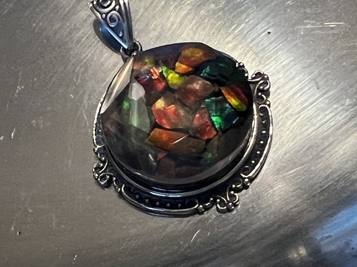 Genuine ammolite doublet - genuine,