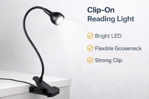 Clip desk lamp flexible - desk,