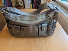 Oushka Silver Leather shoulder Bag