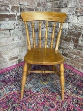 Vintage Farmhouse Pine Dining Chair 
