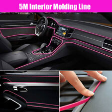 5M Pink Car Interior Decor Point Edge Gap Door Panel Moulding Line Accessories