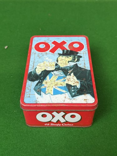 Vintage oxo cube - vintage, tin