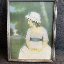 Vintage  Print Girl Child with