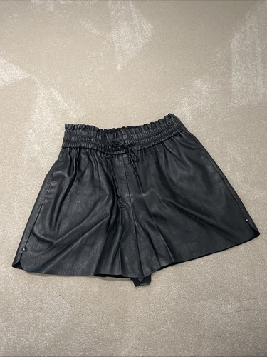 Zara black faux - zara, shorts